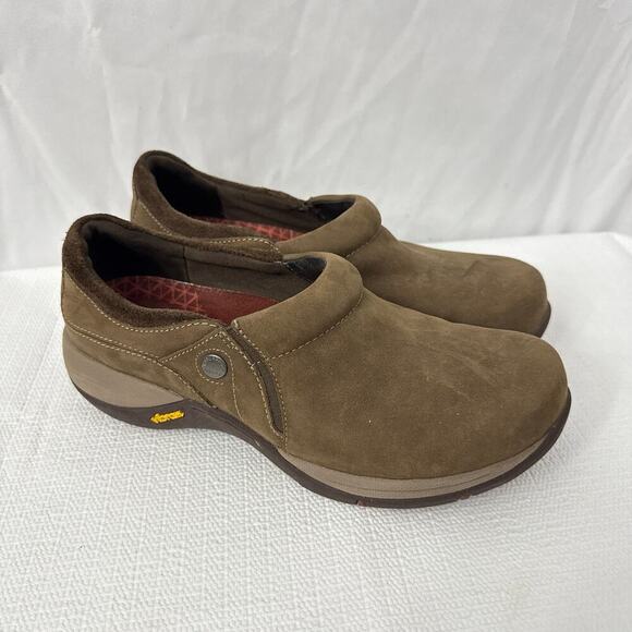Dansko Shoes Womens 7 Brown Leather Celeste Vibram Clogs - Picture 1 of 9